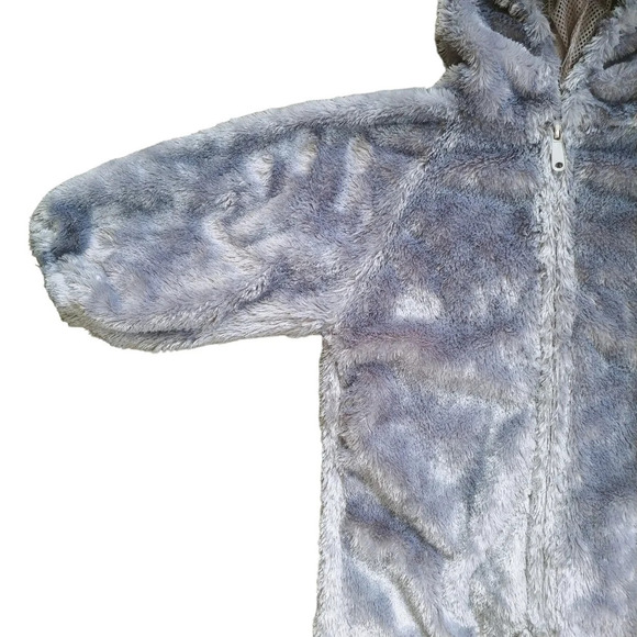 Cat/Kitten Halloween Costume Super Soft "Fur" Gray Hooded Zipper Front 3T-4T - Picture 3 of 8